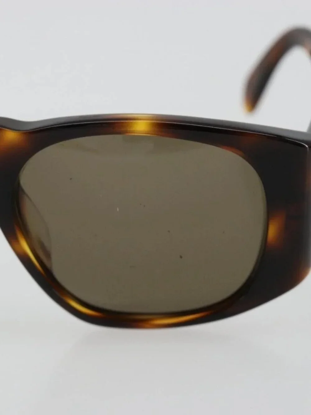 CHANEL Sunglasses Plastic Brown Gold CC Auth yk20489M